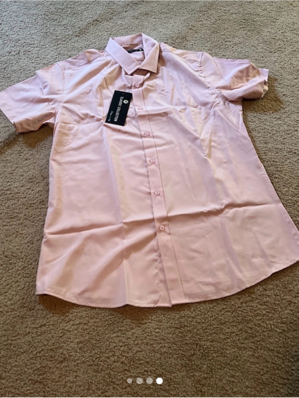 Men's Short-Sleeve Dress Shirt - Light Pink
